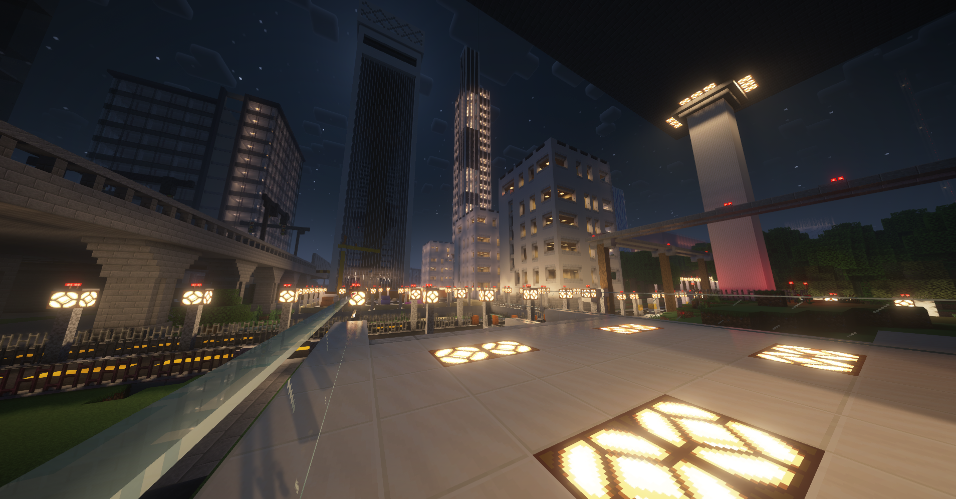 Minecraft Red Roleplay city scene